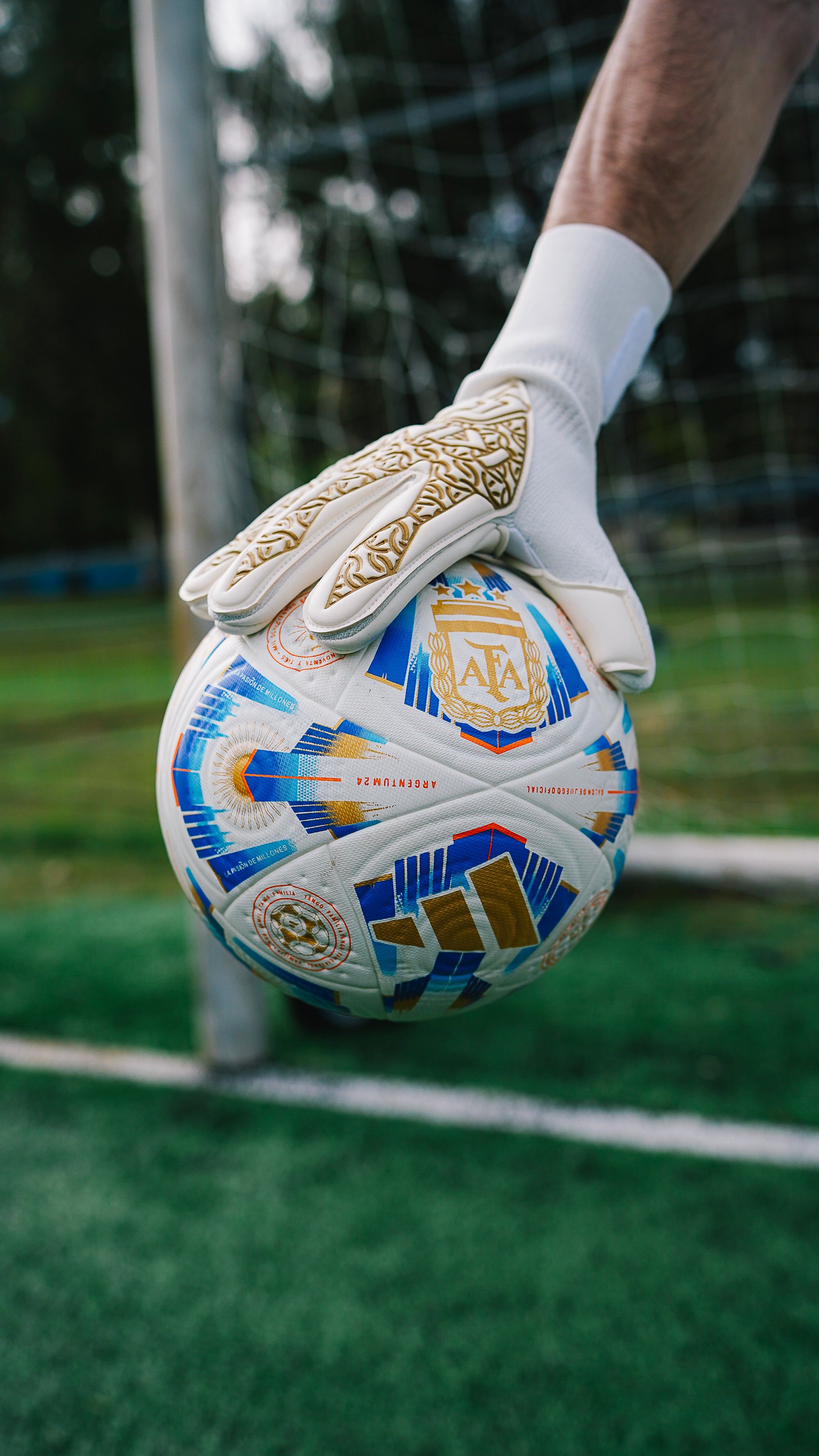 Guanti da portiere professionali bianchi 